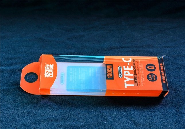 Customized printed plastic packaging box for USB cable